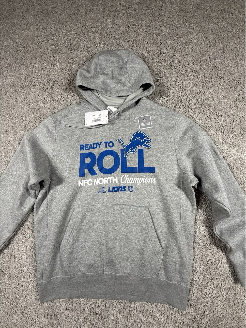 NWT NFL Nike Detroit Lions Hoodie Men’s NFC North Champions Sweatshirt Large